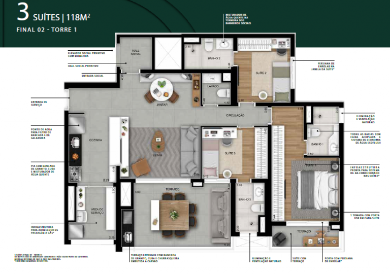 VILA PRUDENTE STUDIOS | 2 E 3 DORMS – 1 SUÍTE | 3 SUÍTES