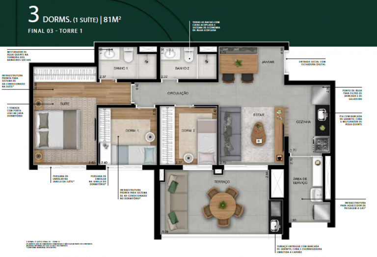 VILA PRUDENTE STUDIOS | 2 E 3 DORMS – 1 SUÍTE | 3 SUÍTES