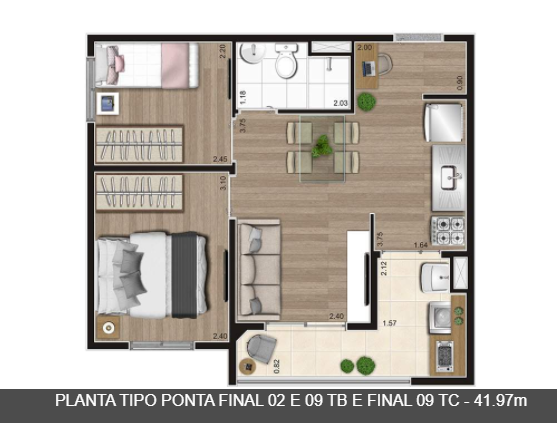 MOOCA 35M²,  37M²  E 41 M²