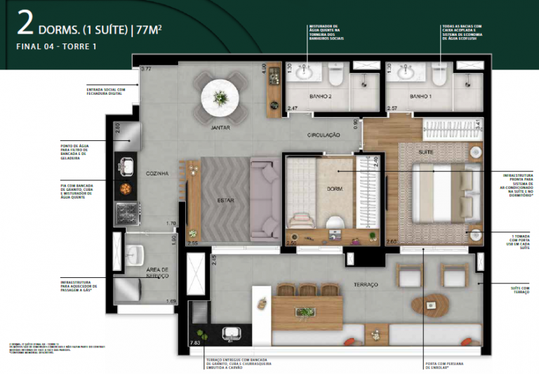 VILA PRUDENTE STUDIOS | 2 E 3 DORMS – 1 SUÍTE | 3 SUÍTES