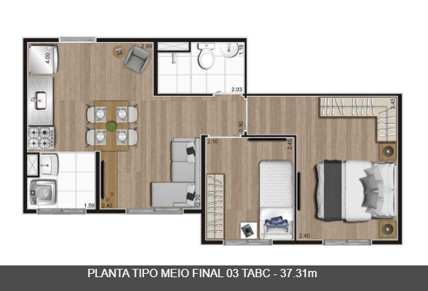 MOOCA 35M²,  37M²  E 41 M²