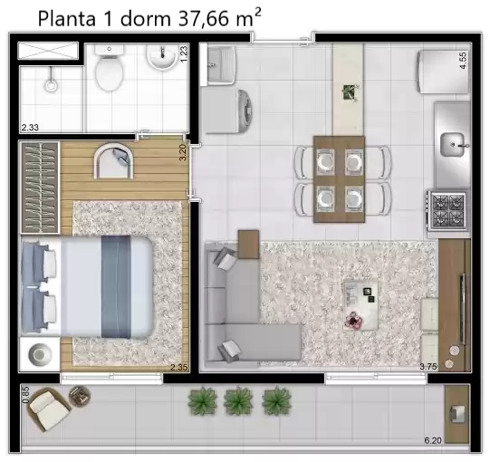 MOOCA 27-43 M²