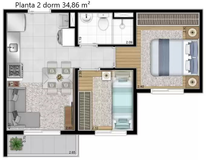 MOOCA 27-43 M²