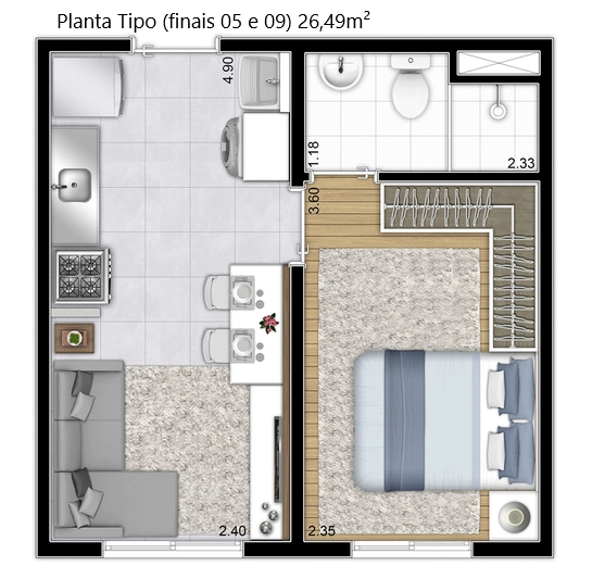 BARRA FUNDA 26-31  M²