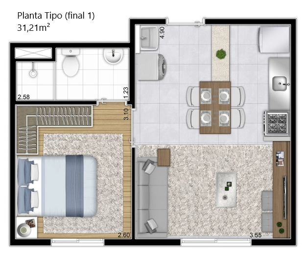 BARRA FUNDA 26-31  M²