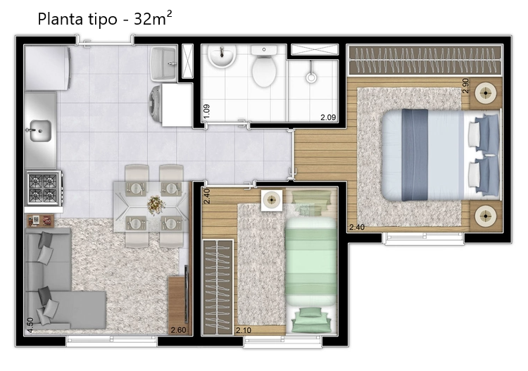 FREGUESIA DO Ó 32 M²