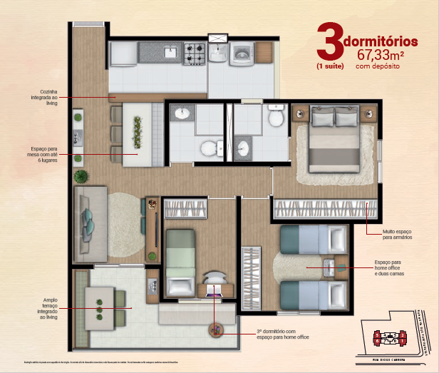 SANTANA 52-72m² 2 OU 3 DORMITÓRIOS 1 OU 2 VAGAS