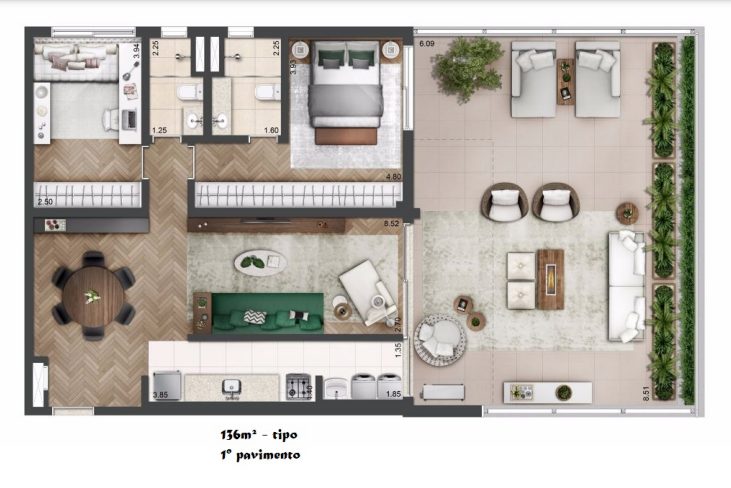 PERDIZES 136-140m² 2 E 3 DORMITÓRIOS