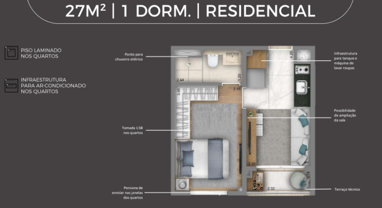 NOVA KLABIN 27,59-40,34m² 1 e 2 DORMS